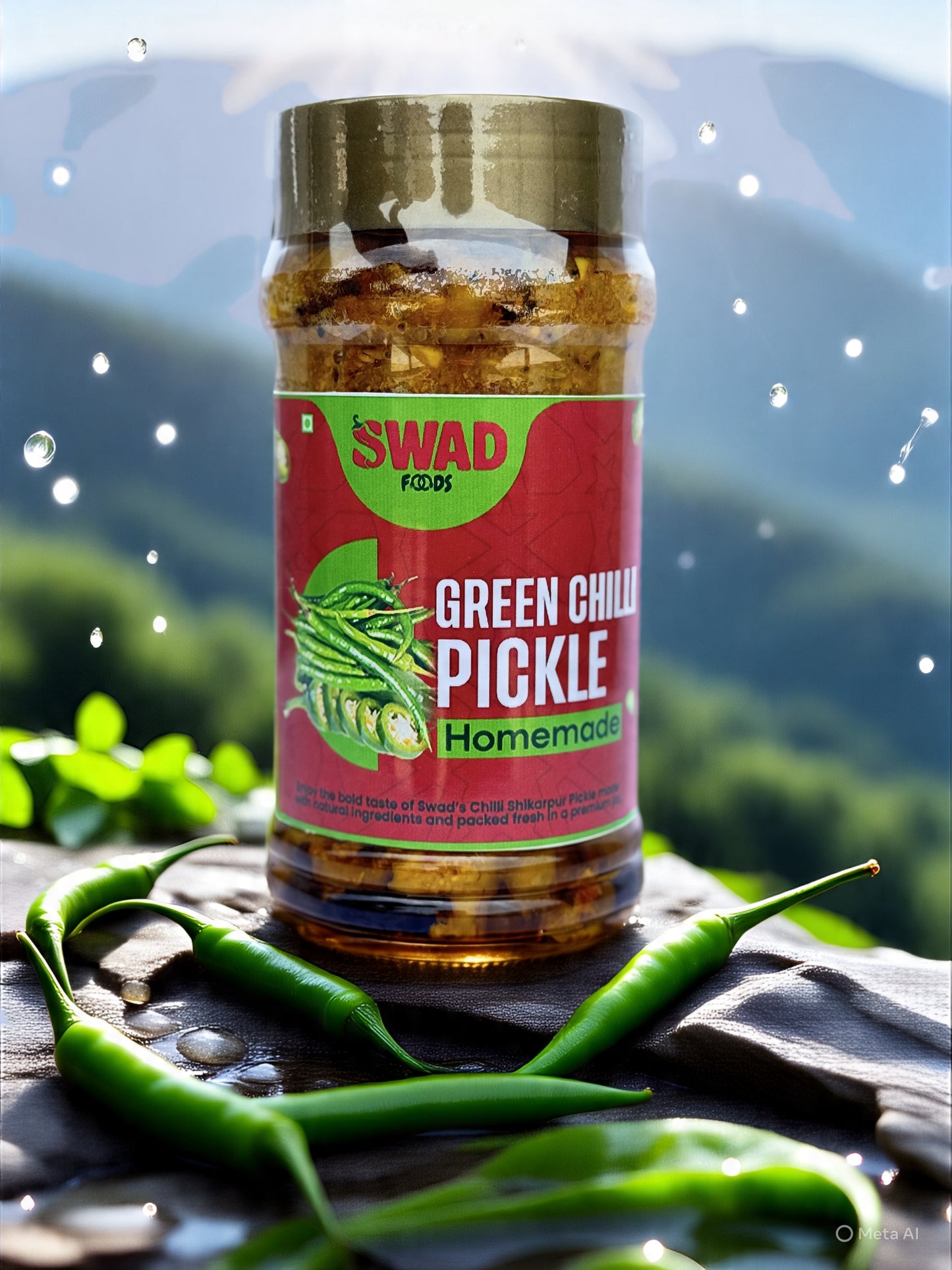Pack of 2 (Green Chilli Pickle + Lasoora Pickle) - 1kg