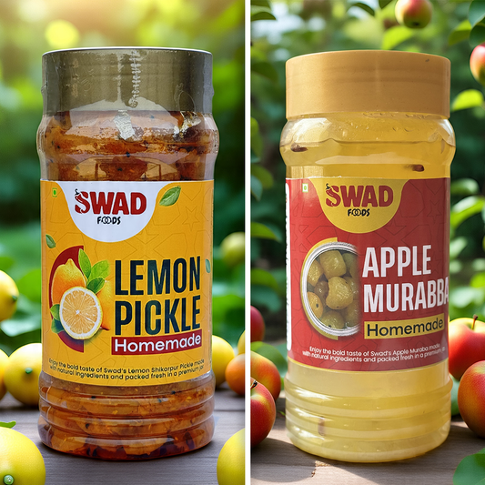 Pack of 2 (Apple Murabba + Lemon Pickle) - 1kg