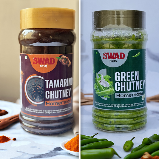 Pack of 2 (Green Chutney + Tamarind Chutney) - 1kg