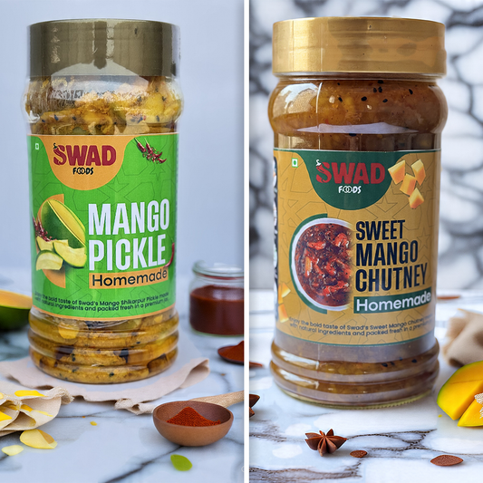 Pack of 2 (Mango Pickle + Sweet Mango Chutney) - 1kg